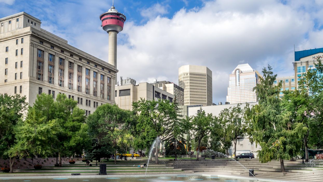 A view of the Calgary skyline from the city.