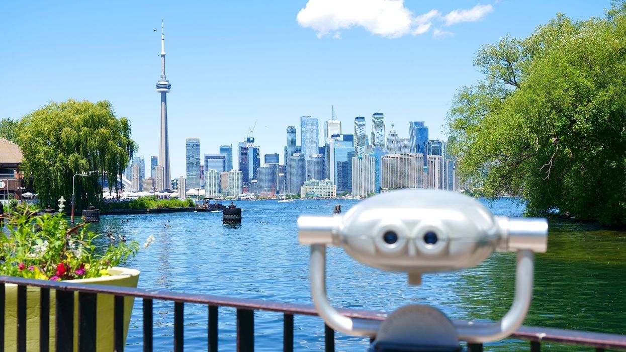 A view of Toronto's skyline from the Toronto Islands.