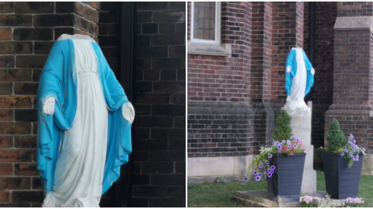 A Virgin Mary Statue Was Decapitated In Toronto & It's Really Spooky (PHOTOS)