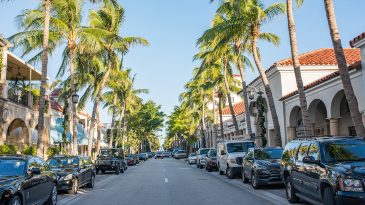 A wealthy area in West Palm Beach, FL.