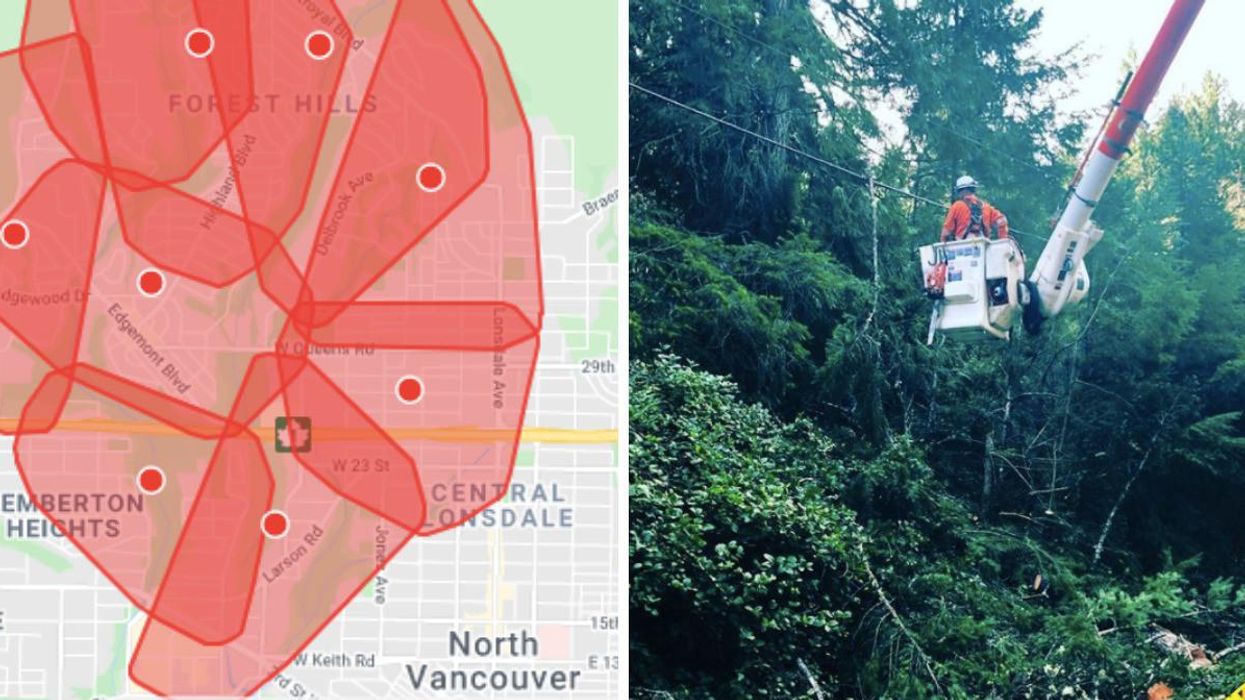 A 'Weather Bomb' Is Hitting BC & 25,000 Homes Are Without Power