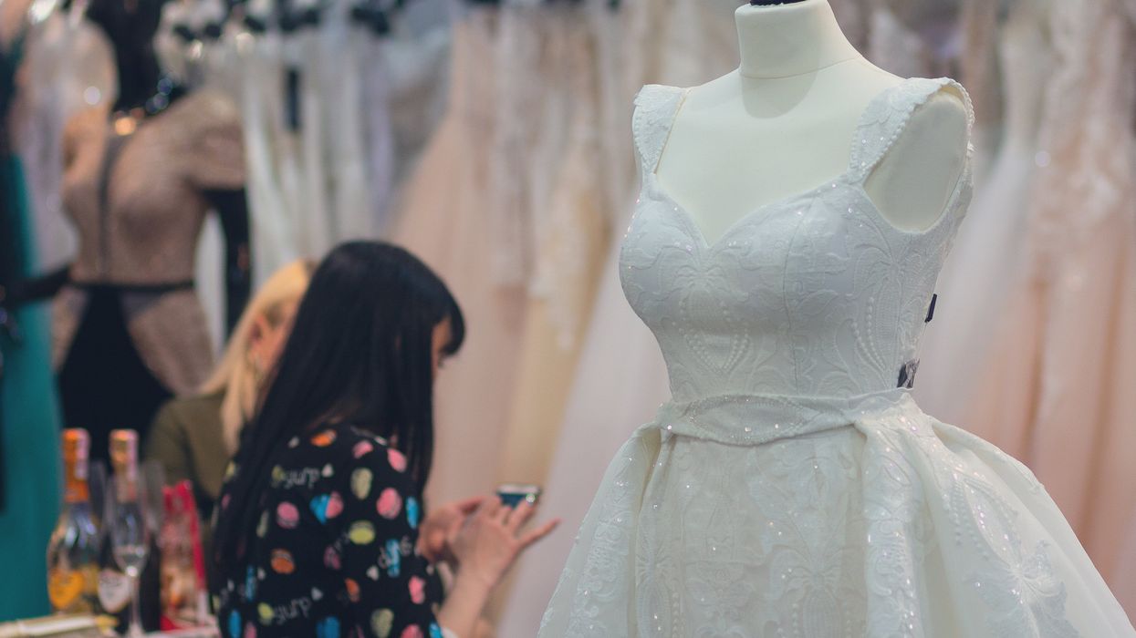 A wedding dress.