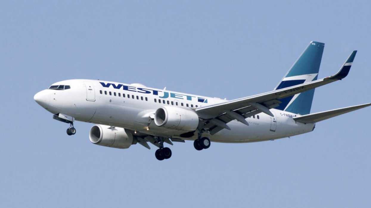 A WestJet flight.