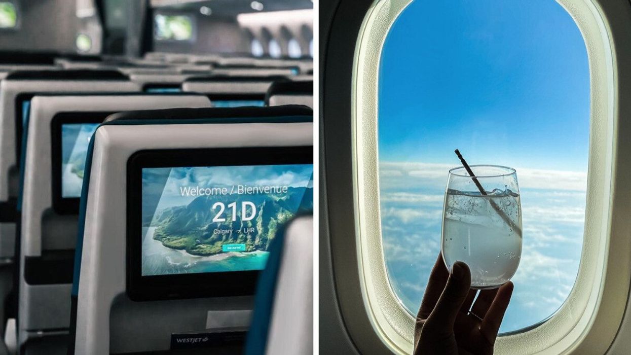 A WestJet flight.