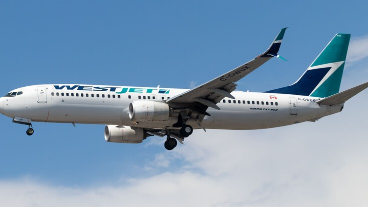 A WestJet flight.
