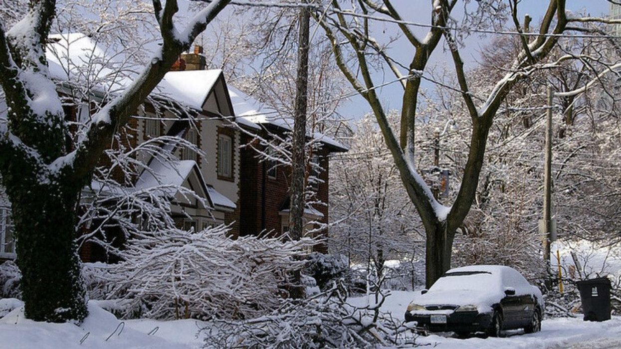 A wintry street in Toronto