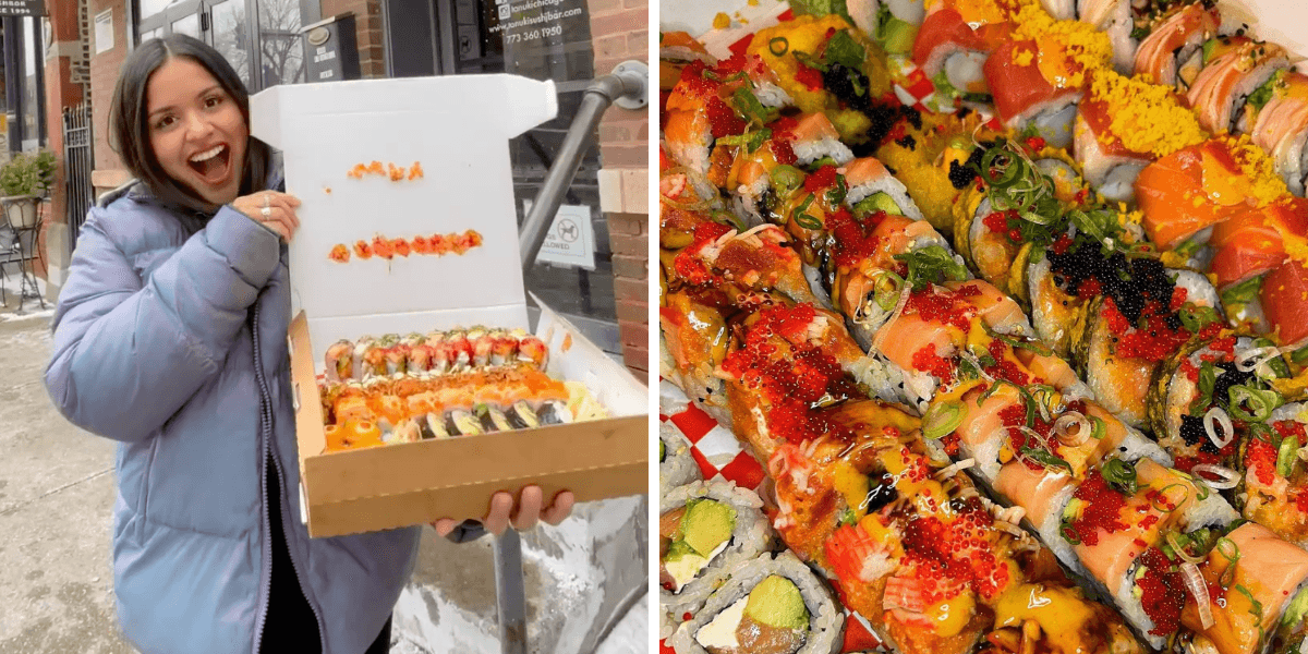 This Chicago Spot Serves Sushi In A Giant Pizza Box & You Can Choose Up ...