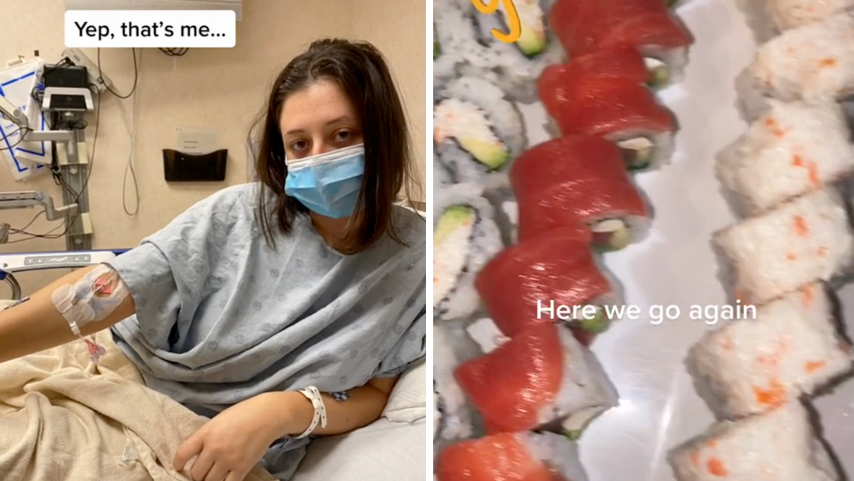 A Woman On TikTok Says She Ate Too Much All-You-Can-Eat Sushi & Ended Up In The Hospital