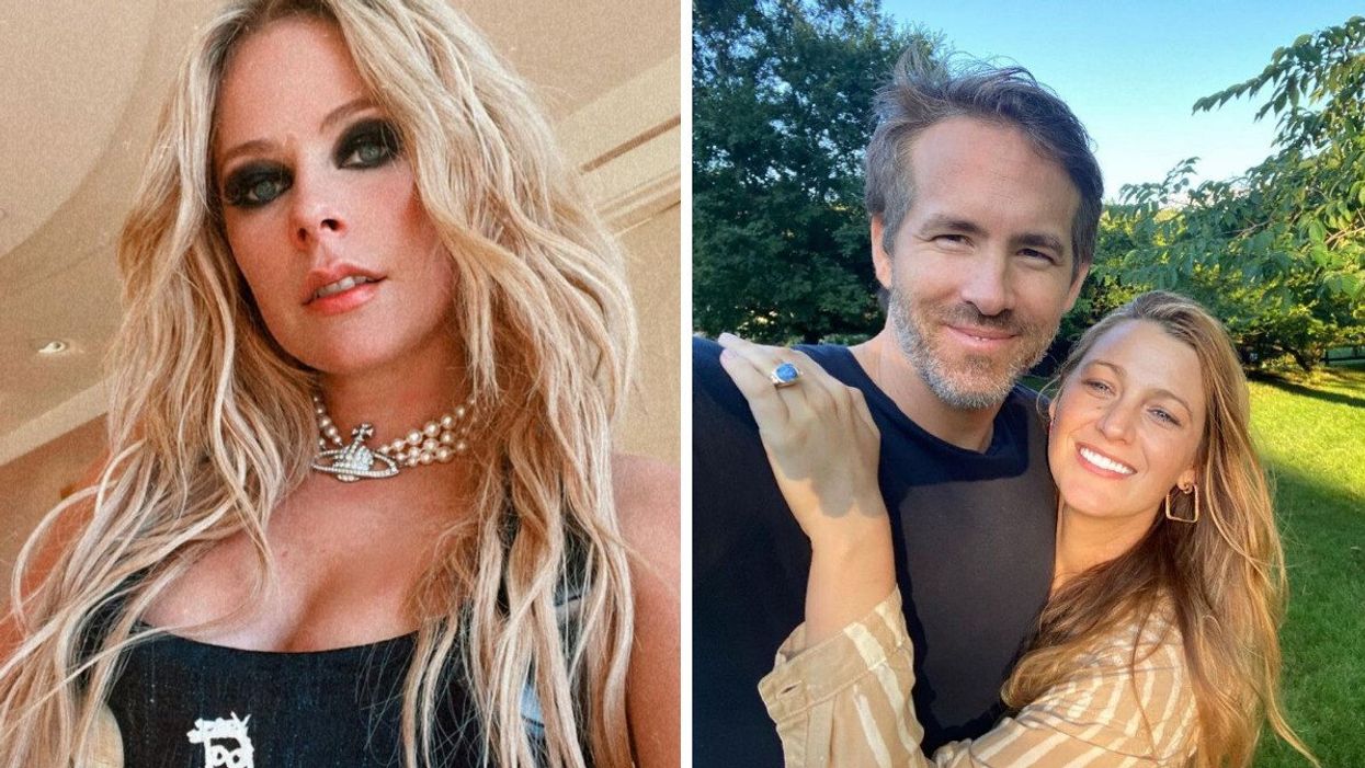 A woman posing for a selfie. Right: A woman with her arm around a man and they're both smiling for a photo.