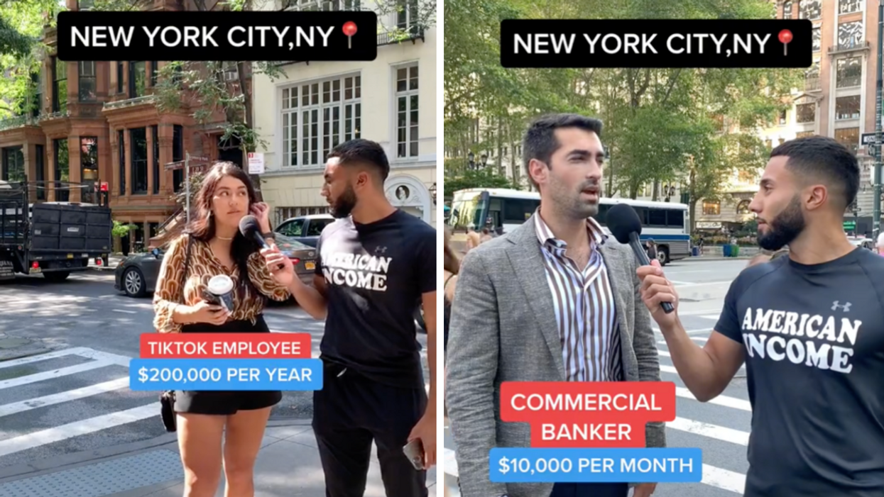 A woman who worked at TikTok. Right: A Commercial Banker.