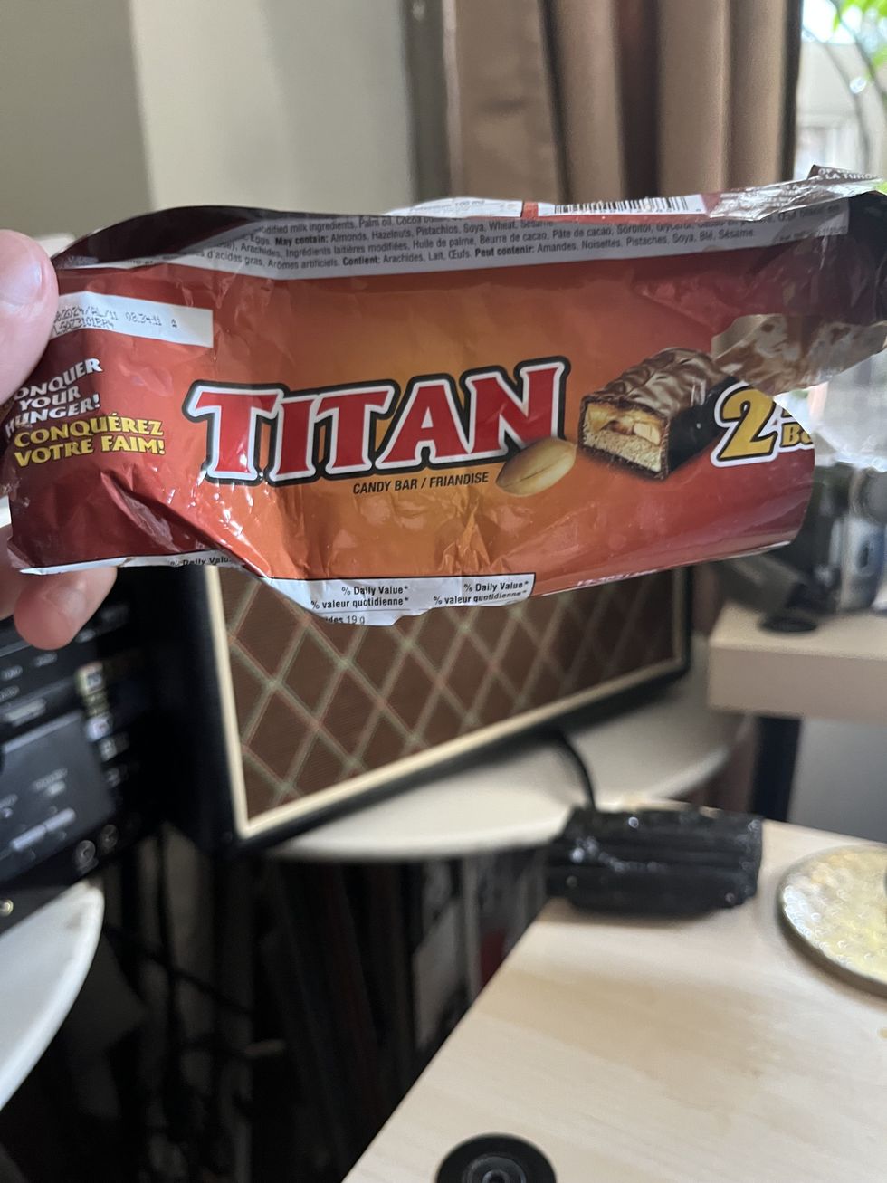 A wrapper of a Titan bar.