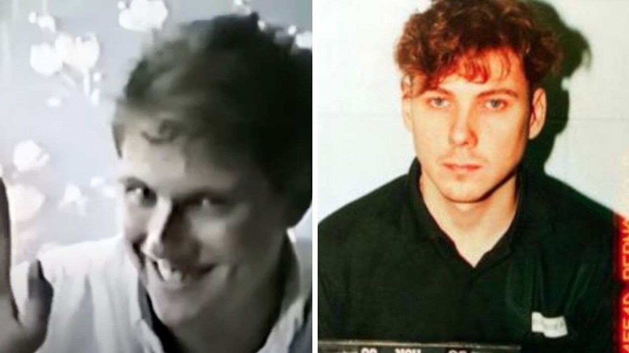 A young Paul Bernardo. Right: A mug shot of Paul Bernardo.