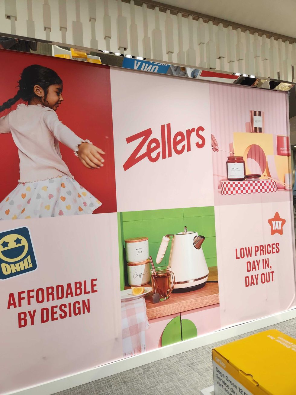 A Zellers poster.