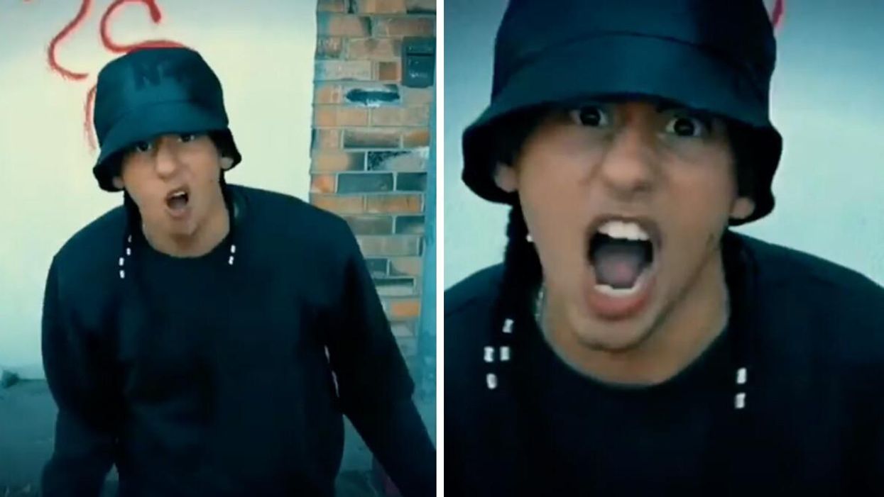 Abdel Ghadia in his music video.