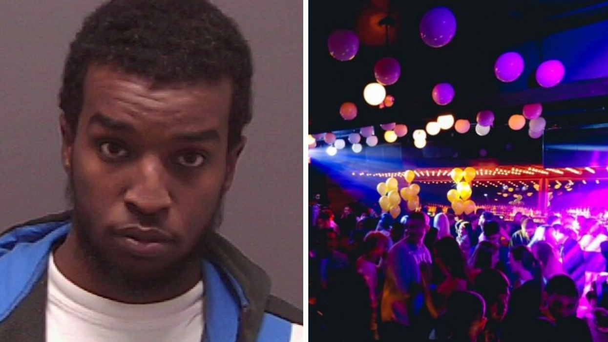 Abdirahman Jimale. Right: EFS nightclub.