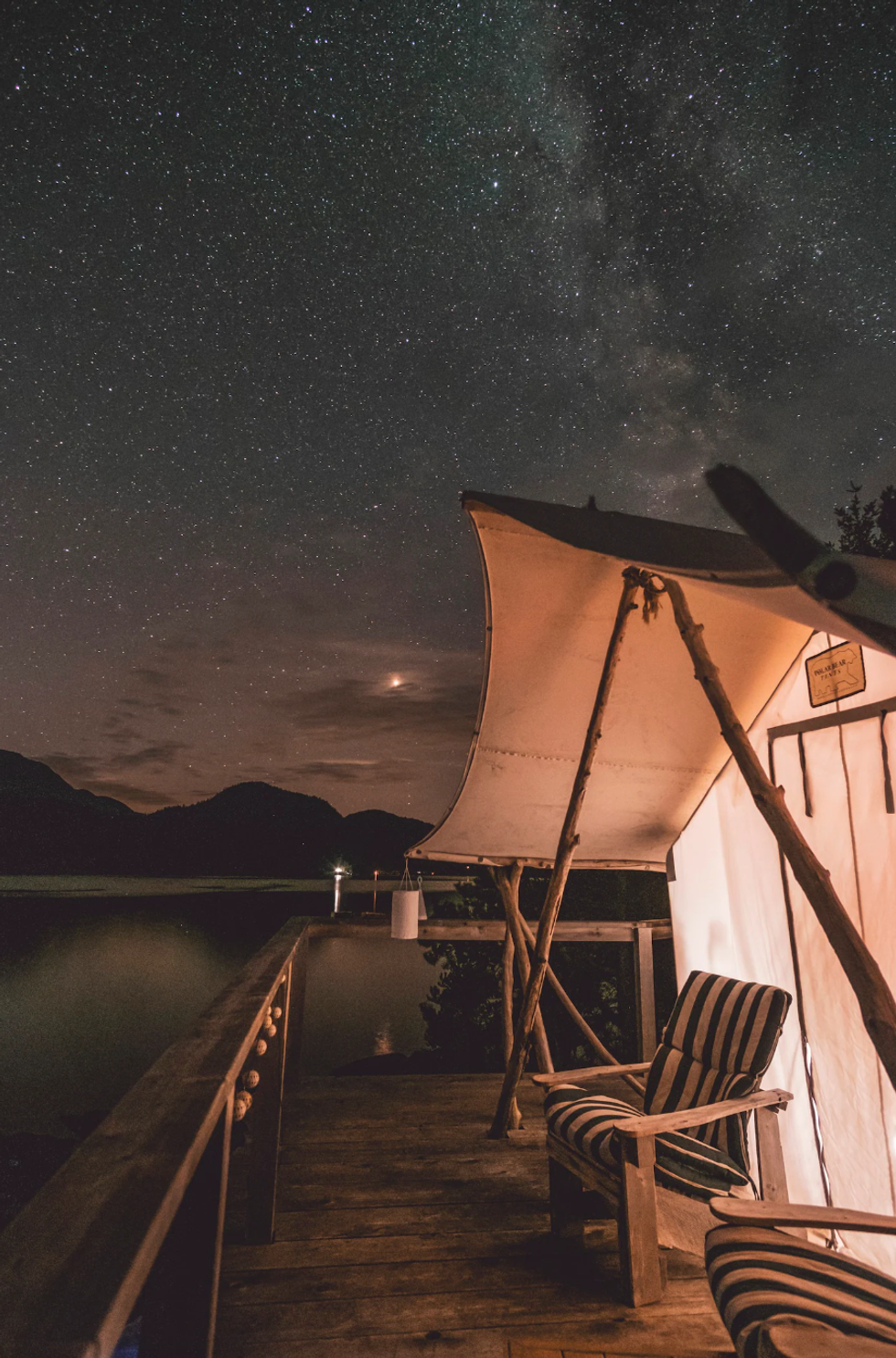 Accommodations on the island.