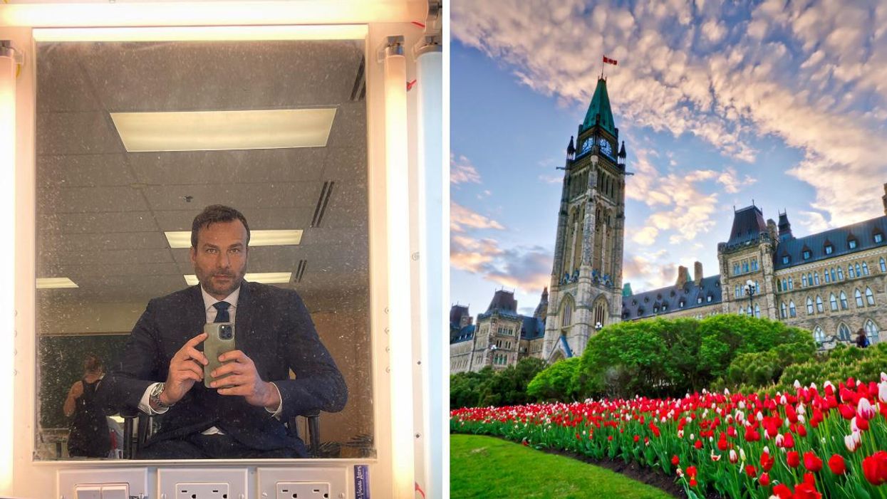 Actor Jeff Teräväinen. Right: Ottawa.