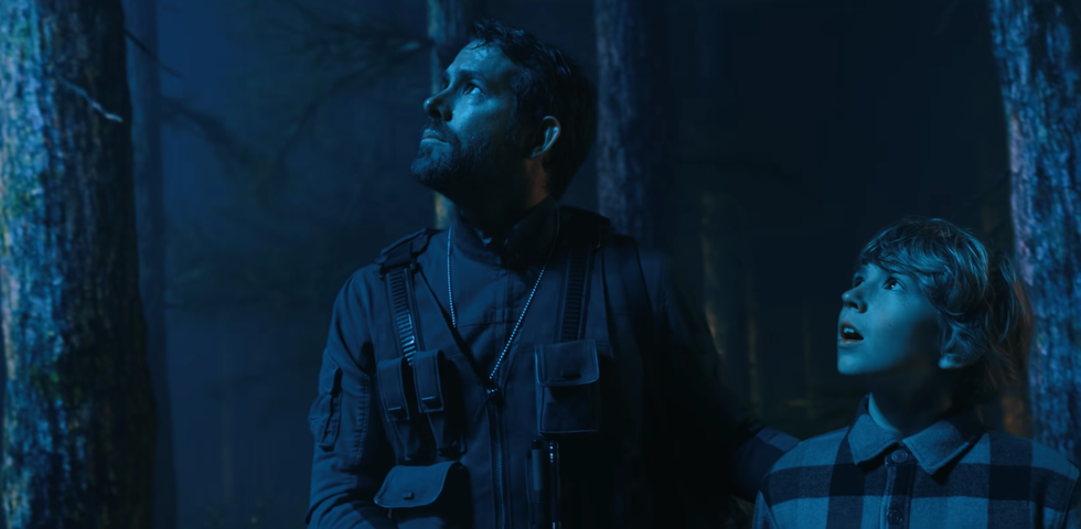 Actors Ryan Reynolds and Walker Scobell star in The Adam Project