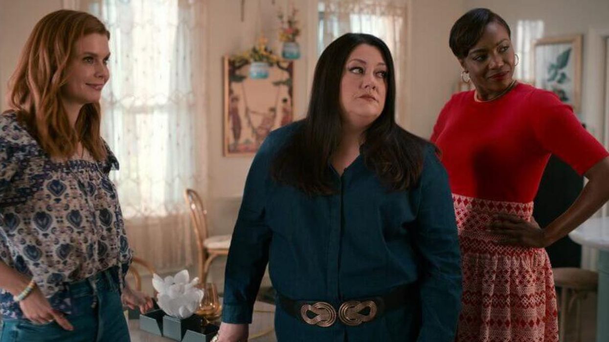 Actresses Joanna Garcia Swisher, Brooke Elliott, and Heather Headley from Netflix's 'Sweet Magnolias'.