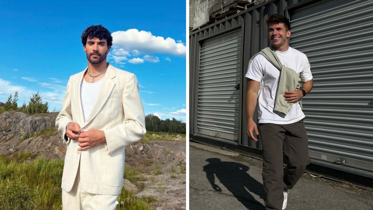 Adam Benmoussa de L'île de l'amour. Droite : Victor Leblanc de L'île de l'amour.
