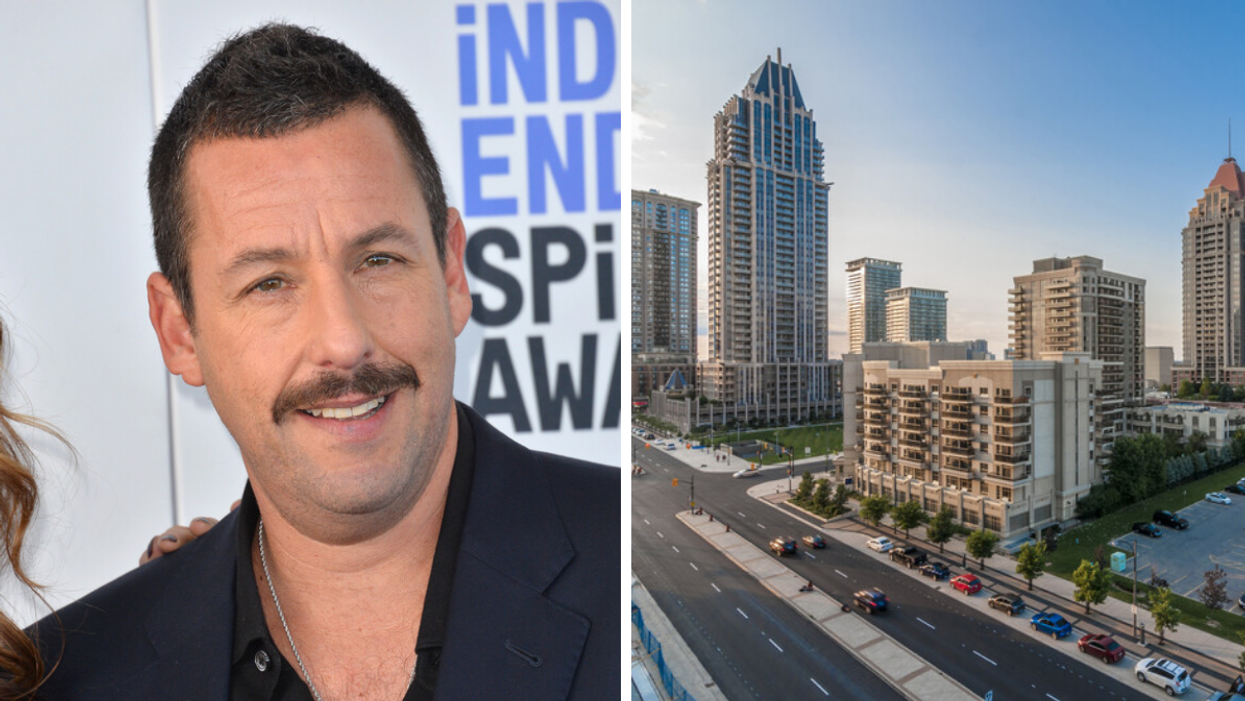 Adam Sandler. Right: City of Mississauga.