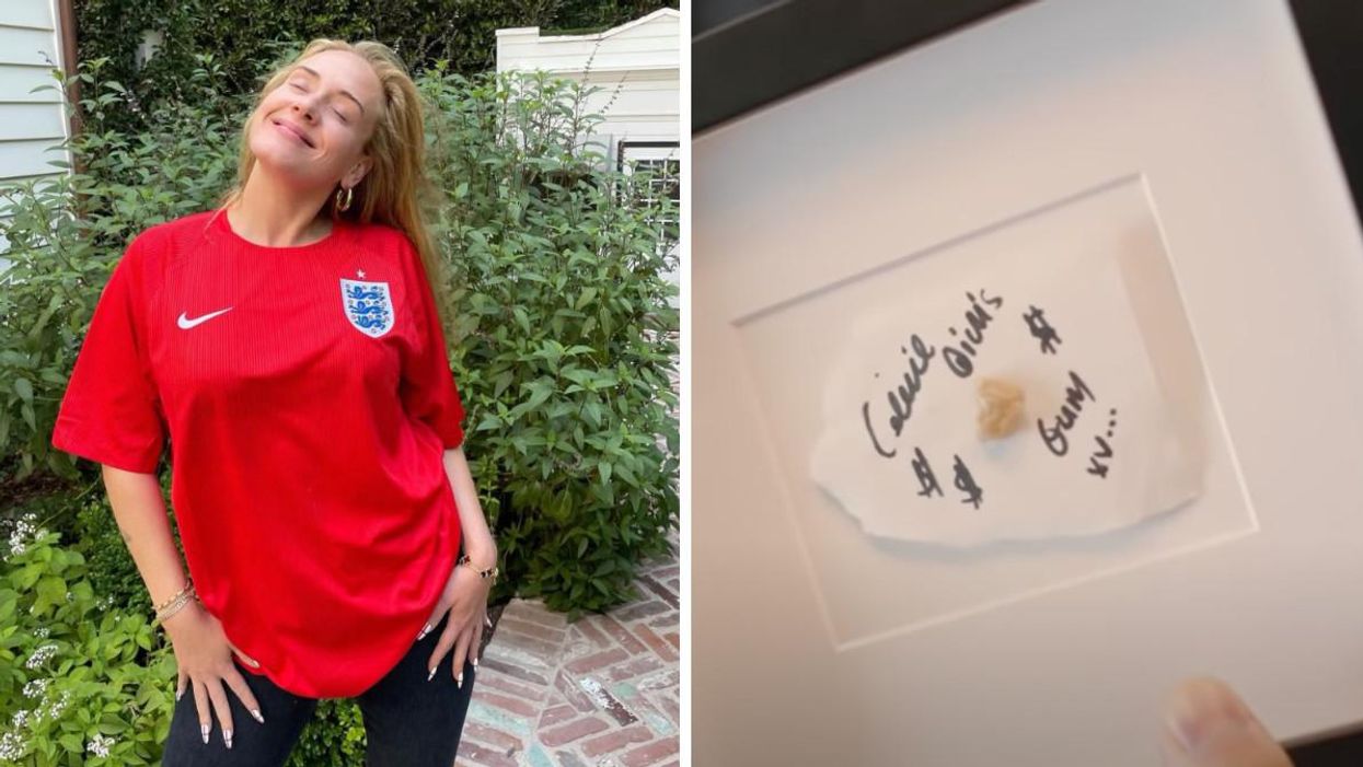 Adele Has A Framed Photo Of Chewed-Up Gum From Celine Dion & It's Her 'Proudest Possession'