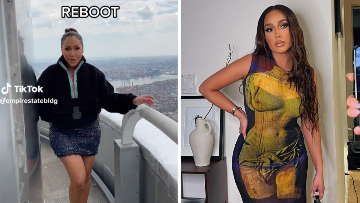 Adrienne Houghton on an Empire State Building.