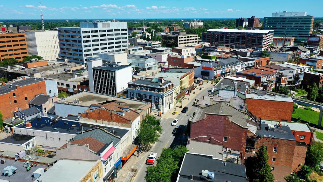 Aerial view of St. Catharines, Ontario.