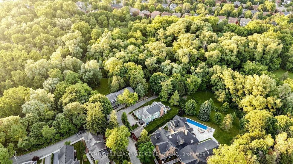 Aerial view of the home.