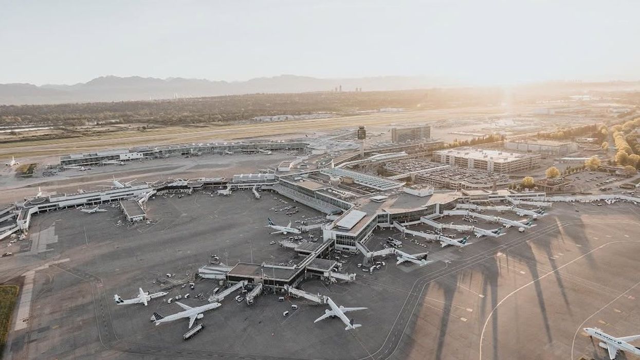 Aerial view of Vancouver airport.