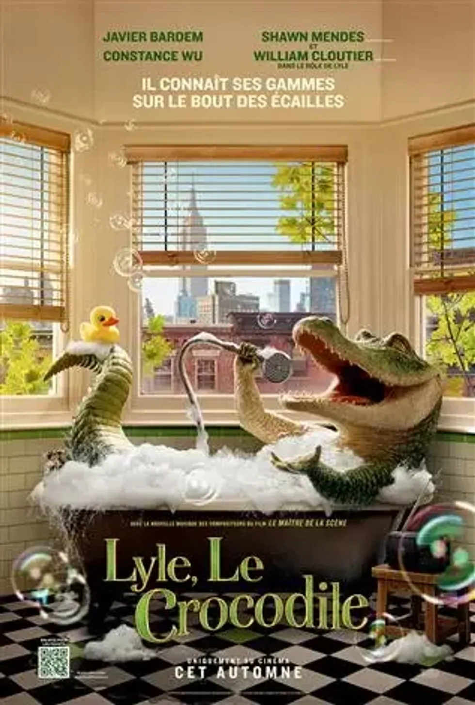 Affiche du film Lyle, le crocodile, pr\u00e9sent\u00e9 pendant la matin\u00e9e gratuite au cin\u00e9ma Cineplex.