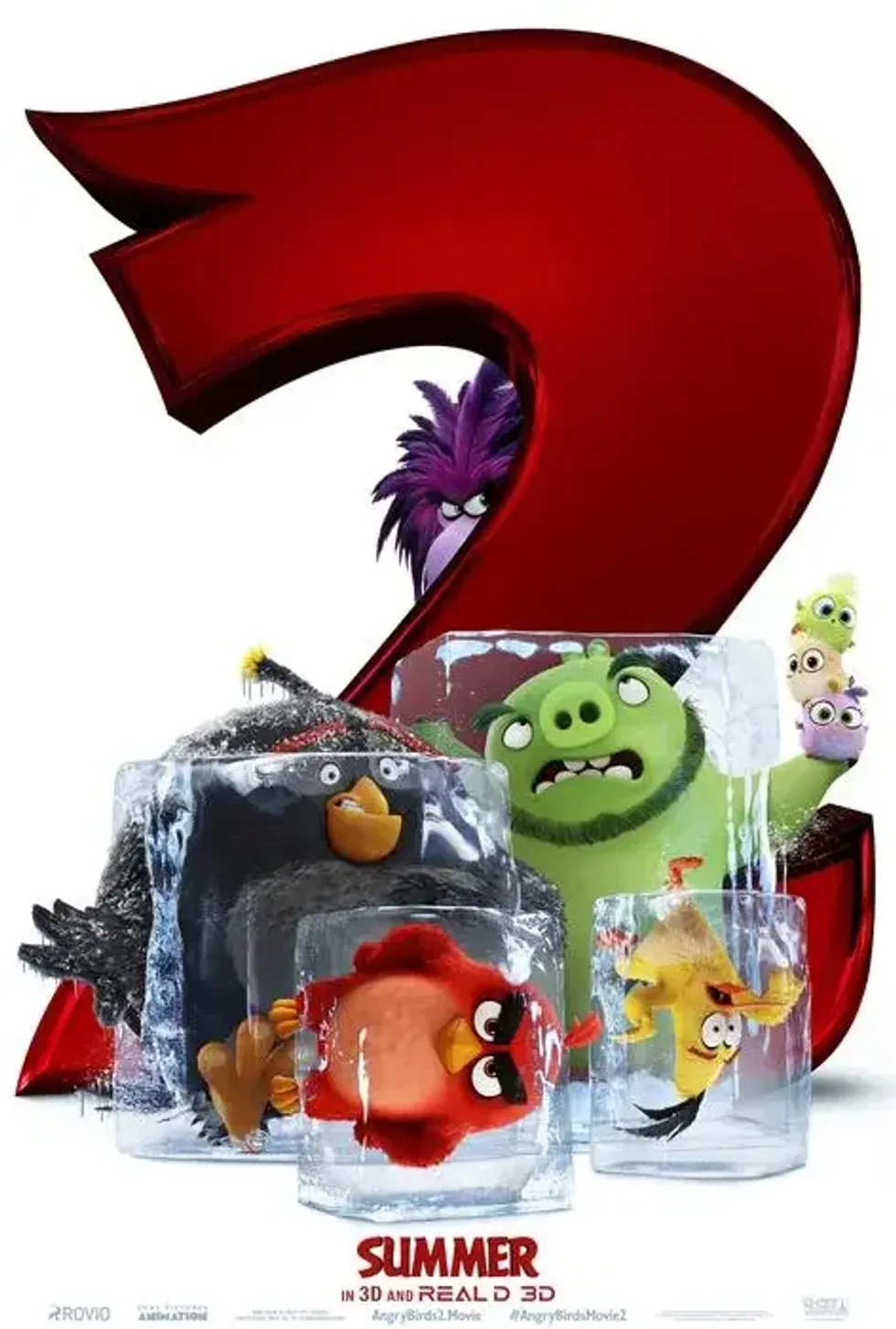 Affiche du film The Angry Birds Movie 2, pr\u00e9sent\u00e9 pendant la matin\u00e9e gratuite au cin\u00e9ma Cineplex.
