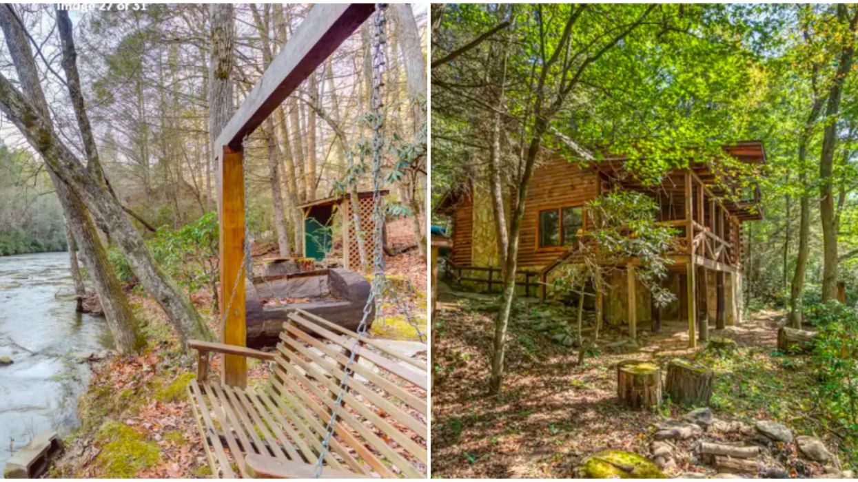 Airbnb Cabin In Georgia Has A Relaxing Riverside Swing