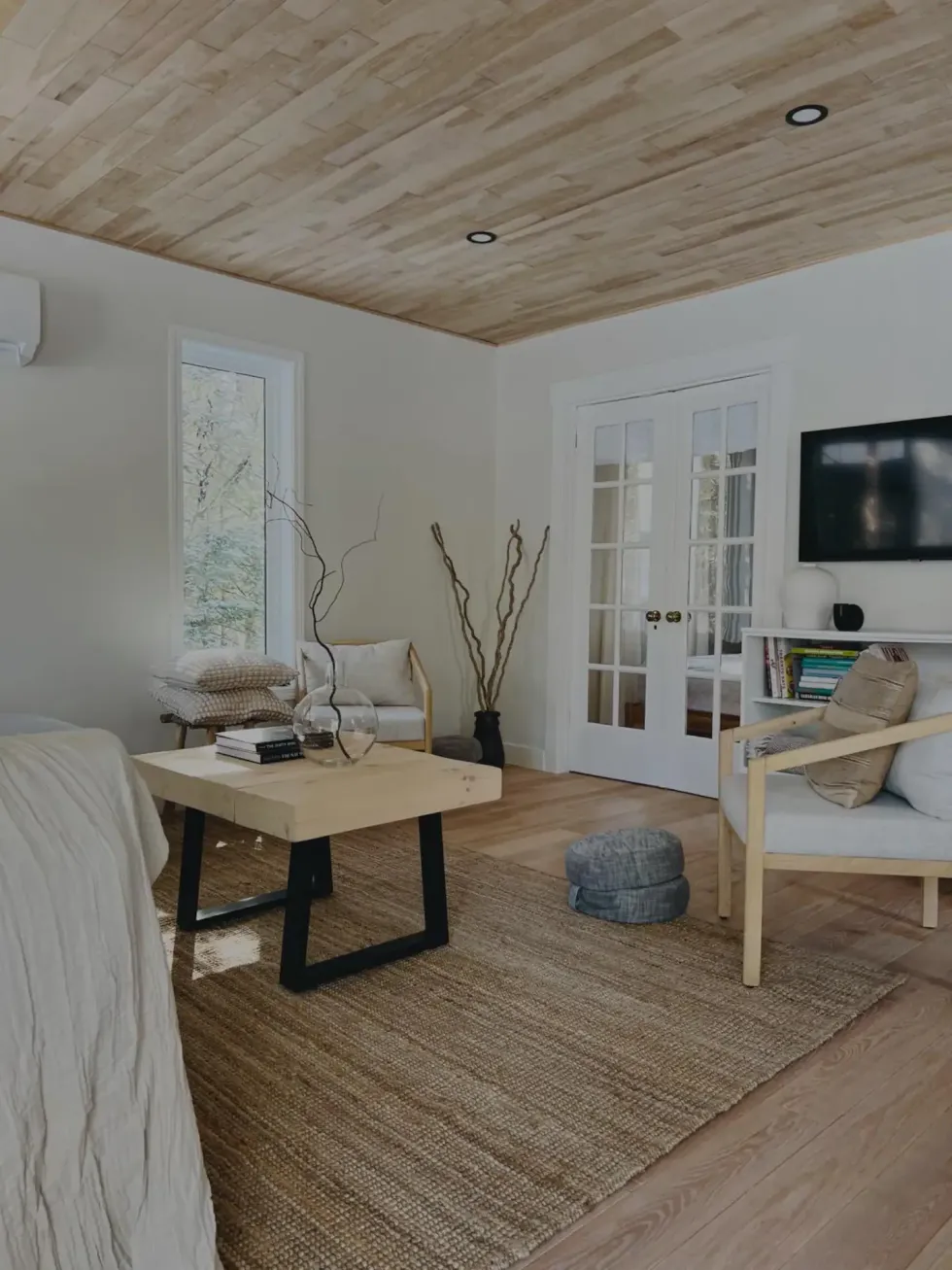 Airbnb sitting room.