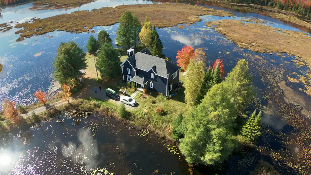 Airbnb sur une presqu'île au Québec.