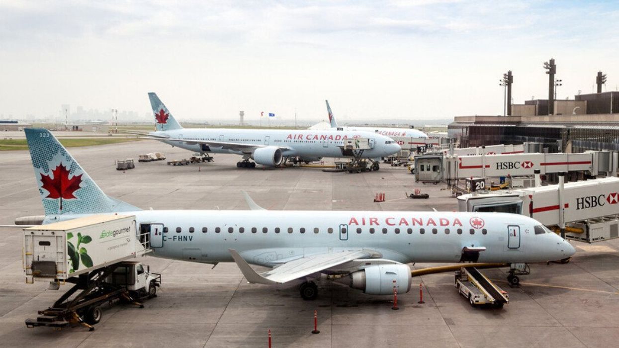 Airplanes at an Airport.