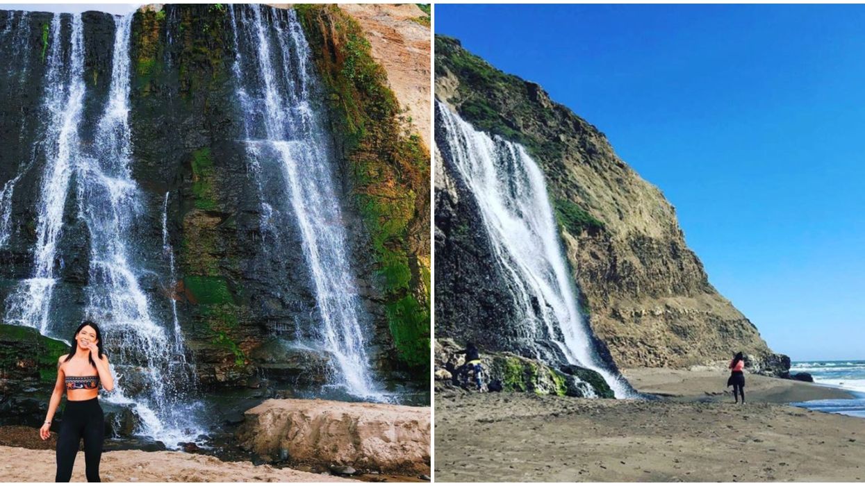 Alamere Falls In California Is A Secret Waterfall On The Beach