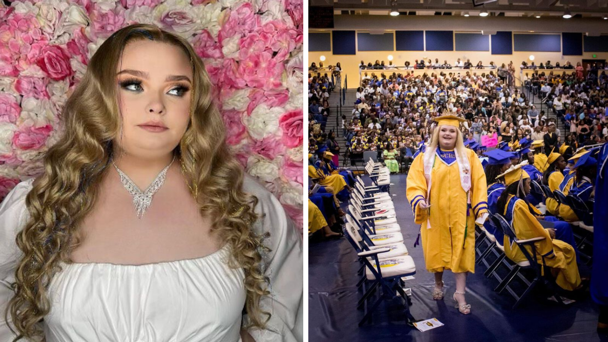 Alana Thompson a.k.a. Honey Boo Boo. Right: Honey Boo Boo graduating high school.