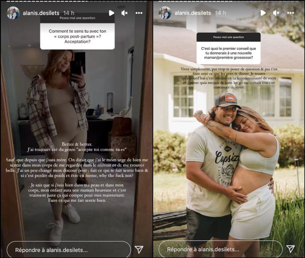Alanis Desilets parle de sa vie de maman.