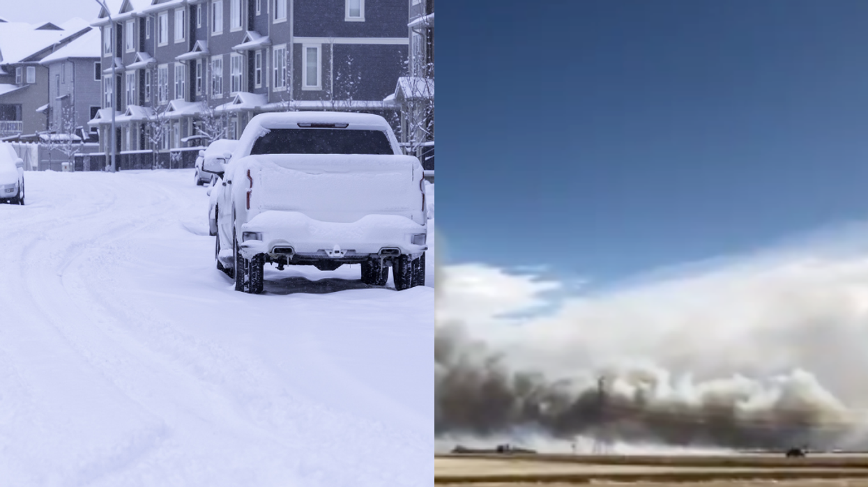 Alberta Weather Saw Both Blizzards & Wildfires On Sunday