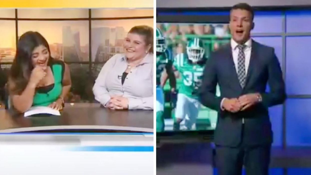 Alex Brown and her colleagues on air.