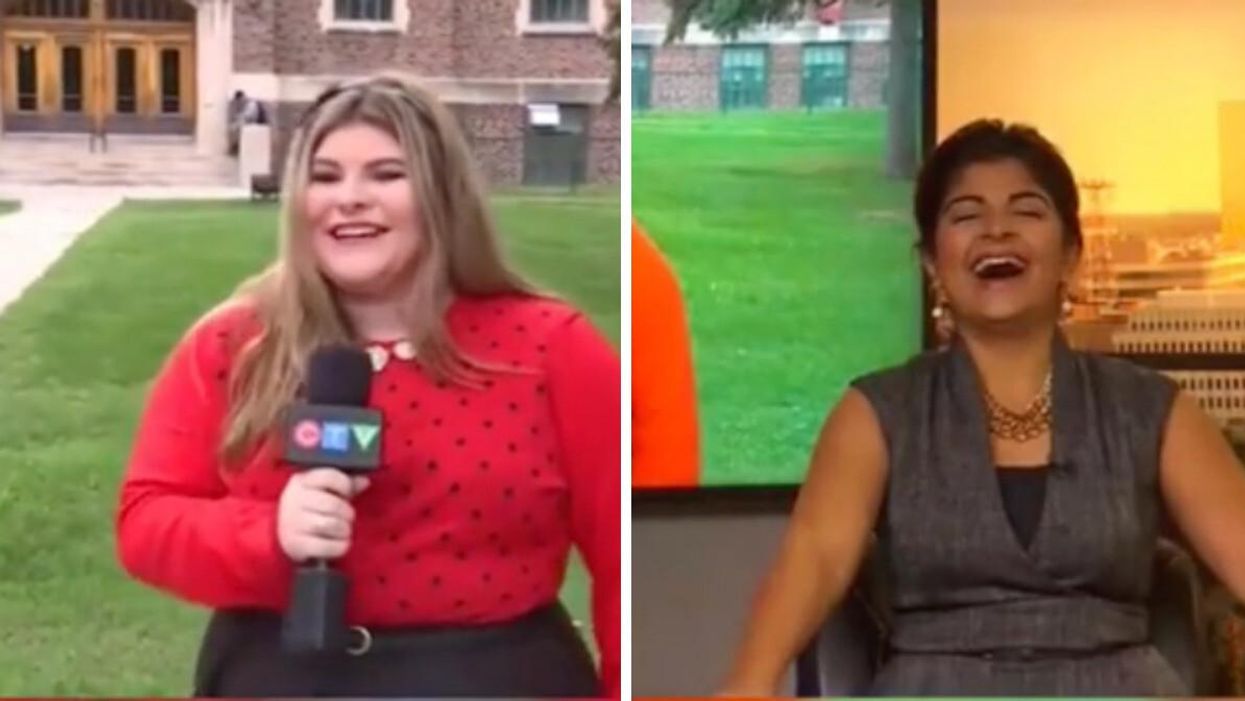 Alex Brown and her colleagues on air.