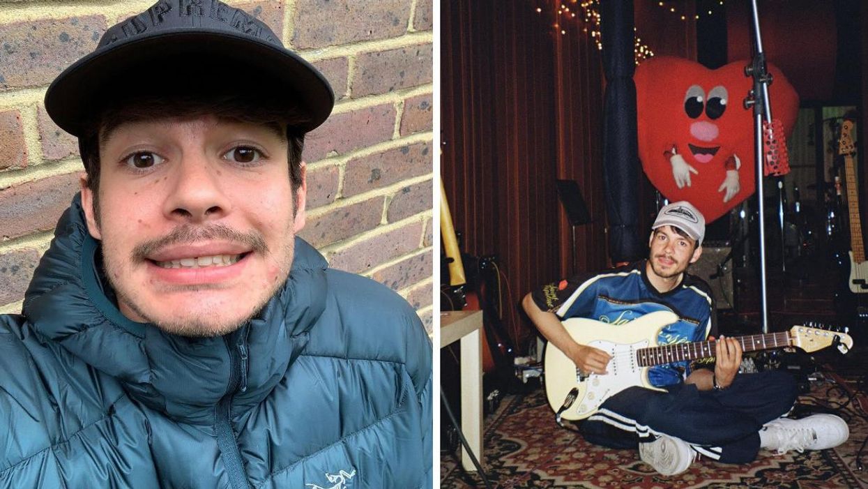Alexander O'Connor. Right: Alexander O'Connor playing guitar.