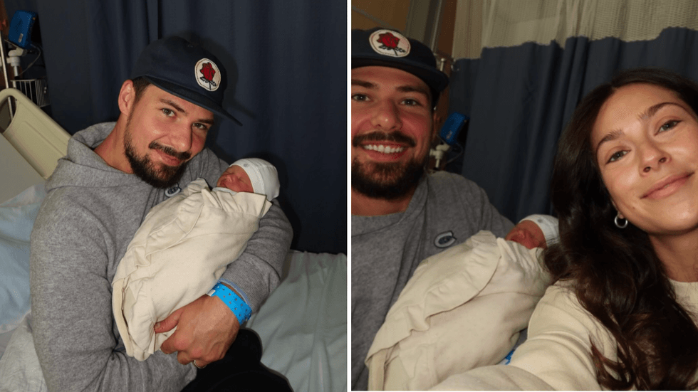 Alexandre Carrier, son \u00e9pouse Alicia Lessard et leur petite fille Olivia.