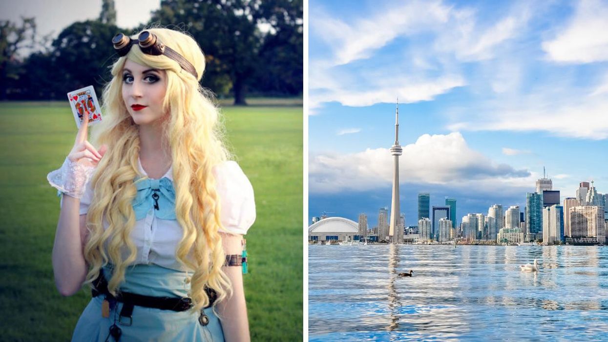 Alice in Wonderland. Right: The city of Toronto.