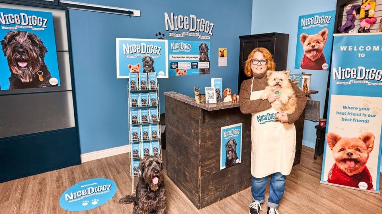 Alicia Honora inside her pet daycare and grooming business, Nice Diggz.