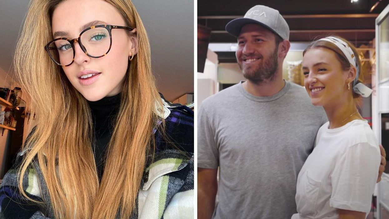 Alicia Moffet. Droite : Alicia et son ex Alexandre Mentink.