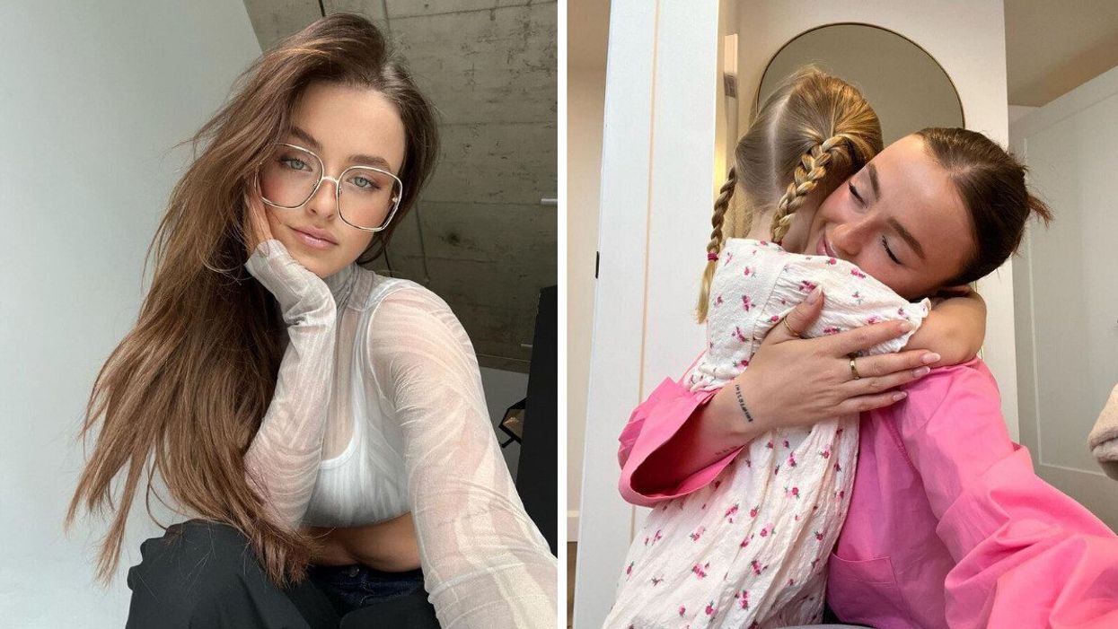 Alicia Moffet. Droite : Alicia Moffet et Billie Lou.