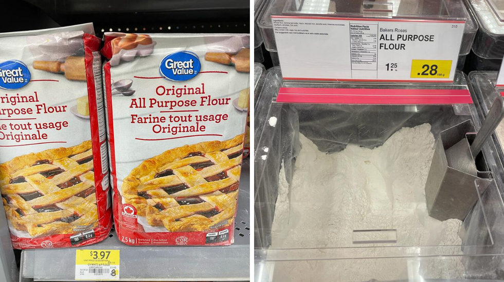 All purpose flour from Walmart and Bulk Barn.