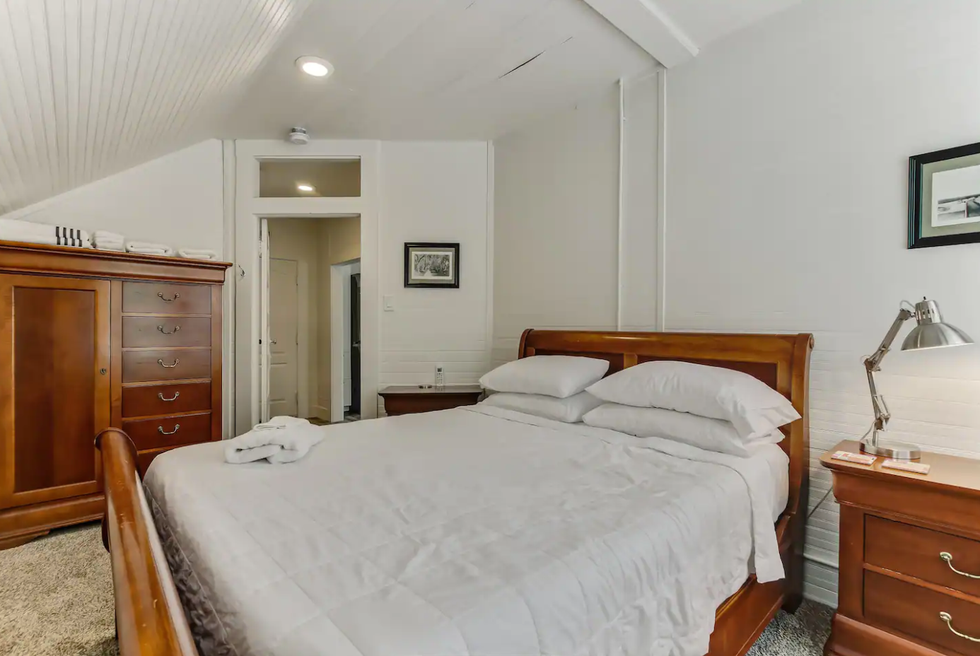 All-white romantic bedroom.